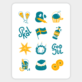 Swedish Winter Holidays Magnet